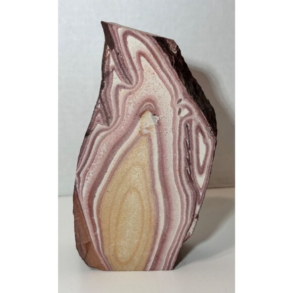 Large Banded Rhyolite Pink & Brown "Wonderstone" Book End 6" Tall - Picture 3 of 6